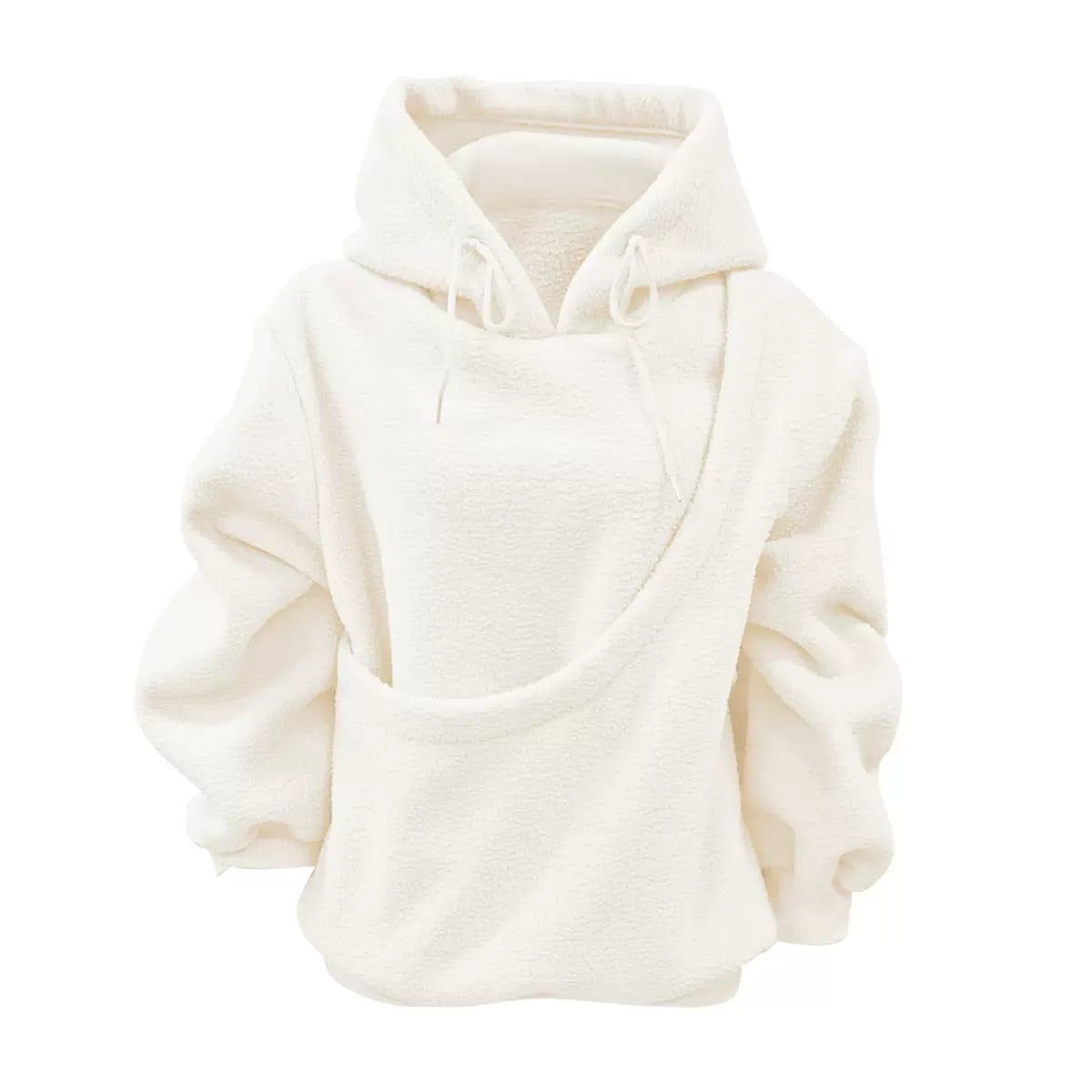 PAWVELA - Teddy Fleece Pet Pouch Hoodie for Cozy Carrying