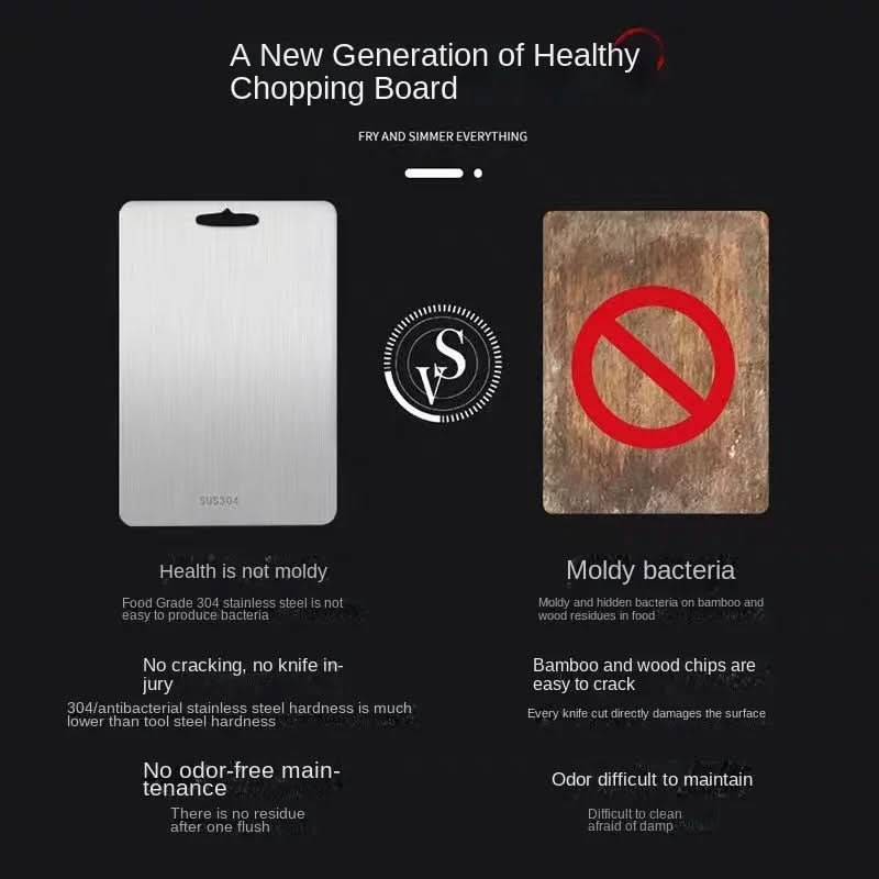 TITANCLEAN - Stainless Steel Cutting Board for Hygienic Food Prep
