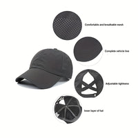 VELIQO - Quick-Dry Ponytail Cap for Comfortable Outdoor Wear