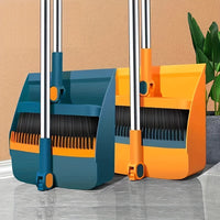 BRISTORA - Rotating Broom and Dustpan Set for Bend-Free Cleaning