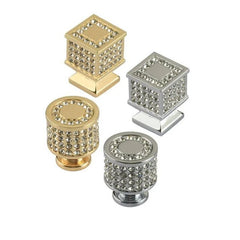 GLINTARA - Crystal Brass Furniture Knob for a Striking Accent