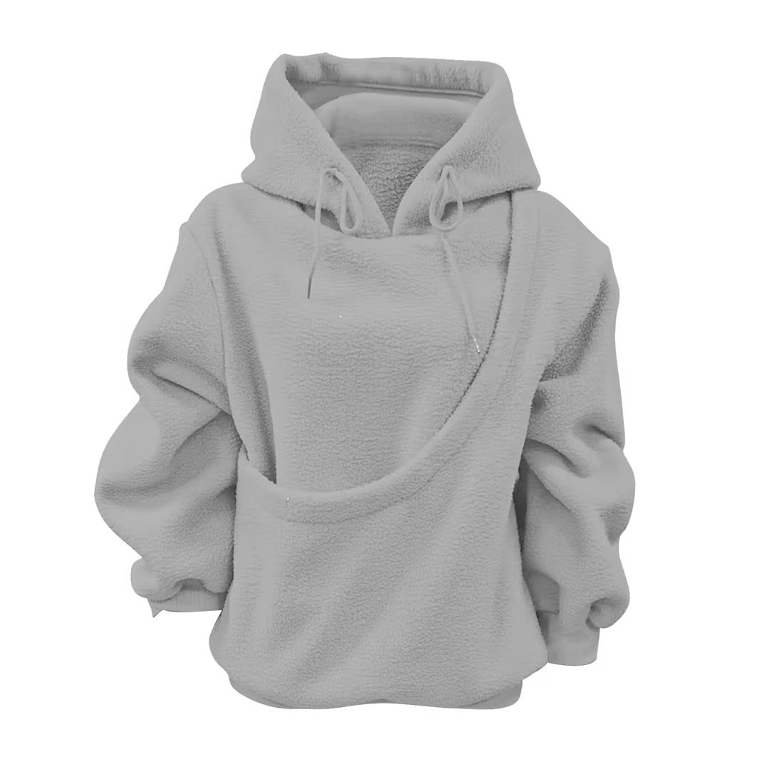 PAWVELA - Teddy Fleece Pet Pouch Hoodie for Cozy Carrying