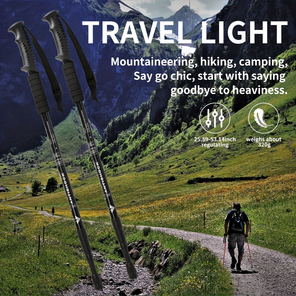TRAVYLO - Adjustable Trekking Poles for Balanced Trail Support