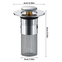 DRAIVEL - Polished Pop-Up Drain Stopper That Traps Hair and Prevents Clogs