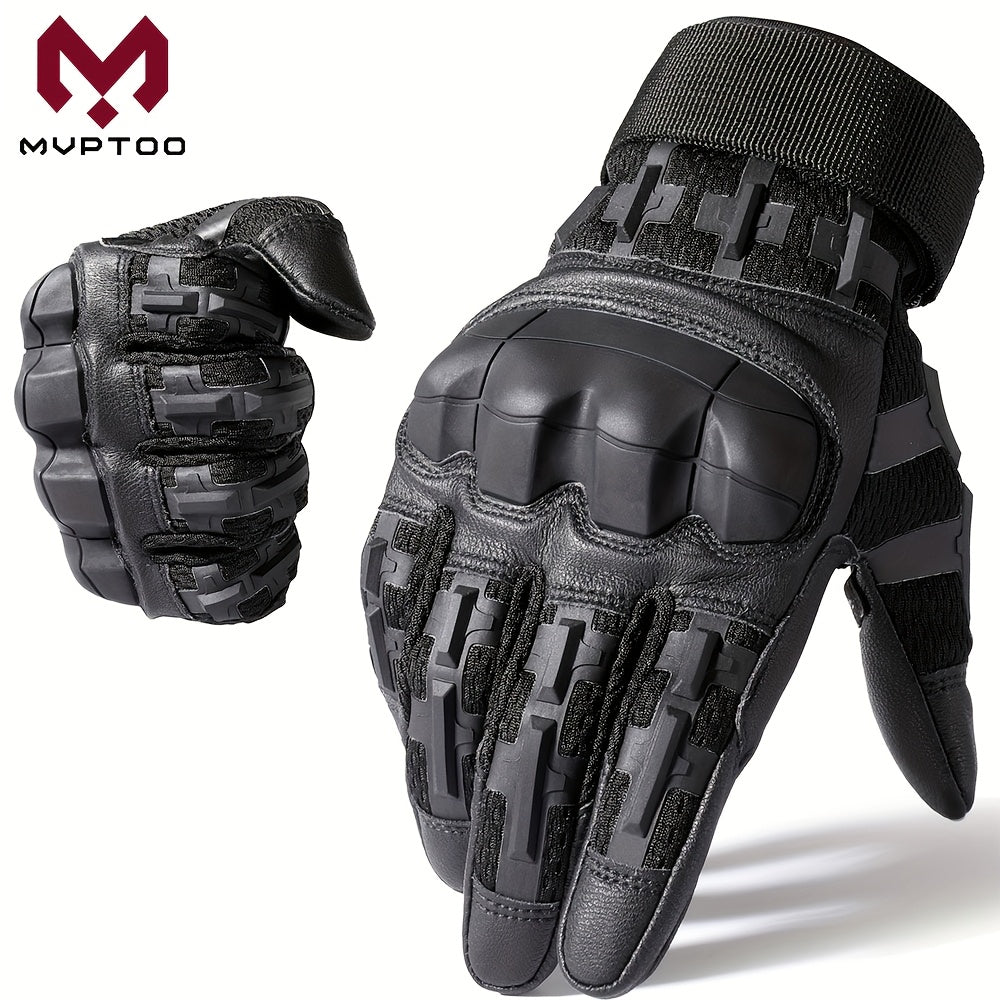 Men'S Hard Shell Protective Gloves, Touch Screen Tactical Gloves, Suitable for Outdoor Sports, Climbing, Hiking, Men And Women, Summer Winter