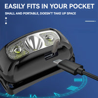LUMZARO - Rechargeable LED Headlamp Set for Hands-Free Lighting