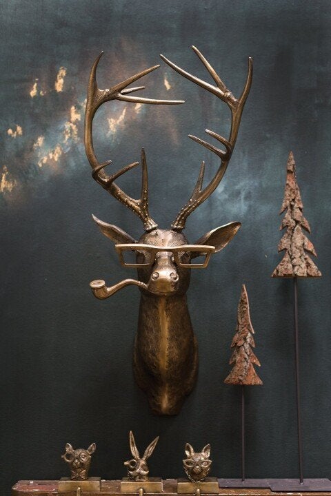FAUNYRA - Hand-Painted Animal Wall Heads for a Playful Focal Point