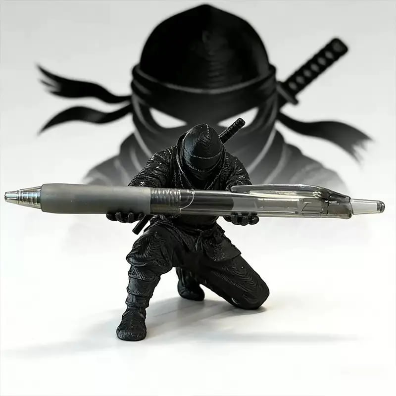 INKURAI - 3D-Printed Samurai Pen Holder for a Striking, Tidy Desk