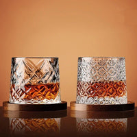 SWIRLUNE - Crystal Whiskey Glass Set for Effortless Aroma Swirling
