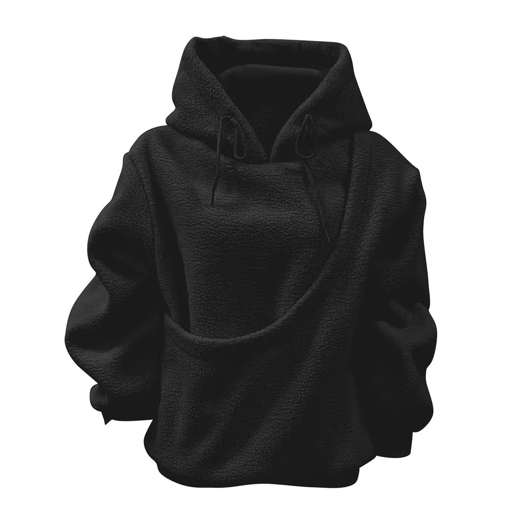 PAWVELA - Teddy Fleece Pet Pouch Hoodie for Cozy Carrying