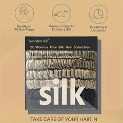 TRESYVA - Silk Scrunchie Set for Gentle, Friction-Reducing Styling
