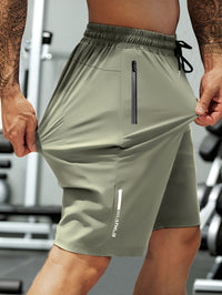 Men'S High-Elasticity Summer Shorts with Drawstring Waist And Zipper Pockets - Navy Blue, Casual Outdoor And Fitness Gear, Breathable Nylon-Spandex Blend, Ideal for Gym, Hiking And Daily Wear, Outdoor Shorts|Drawstring Shorts|Durable Shorts