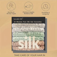 TRESYVA - Silk Scrunchie Set for Gentle, Friction-Reducing Styling