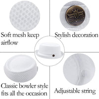 Summer Breathable Mesh Pork Pie Hat