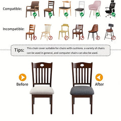 JACQURENEW - Stretch Jacquard Chair Covers for Statement Dining Seating