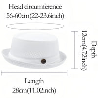 Summer Breathable Mesh Pork Pie Hat