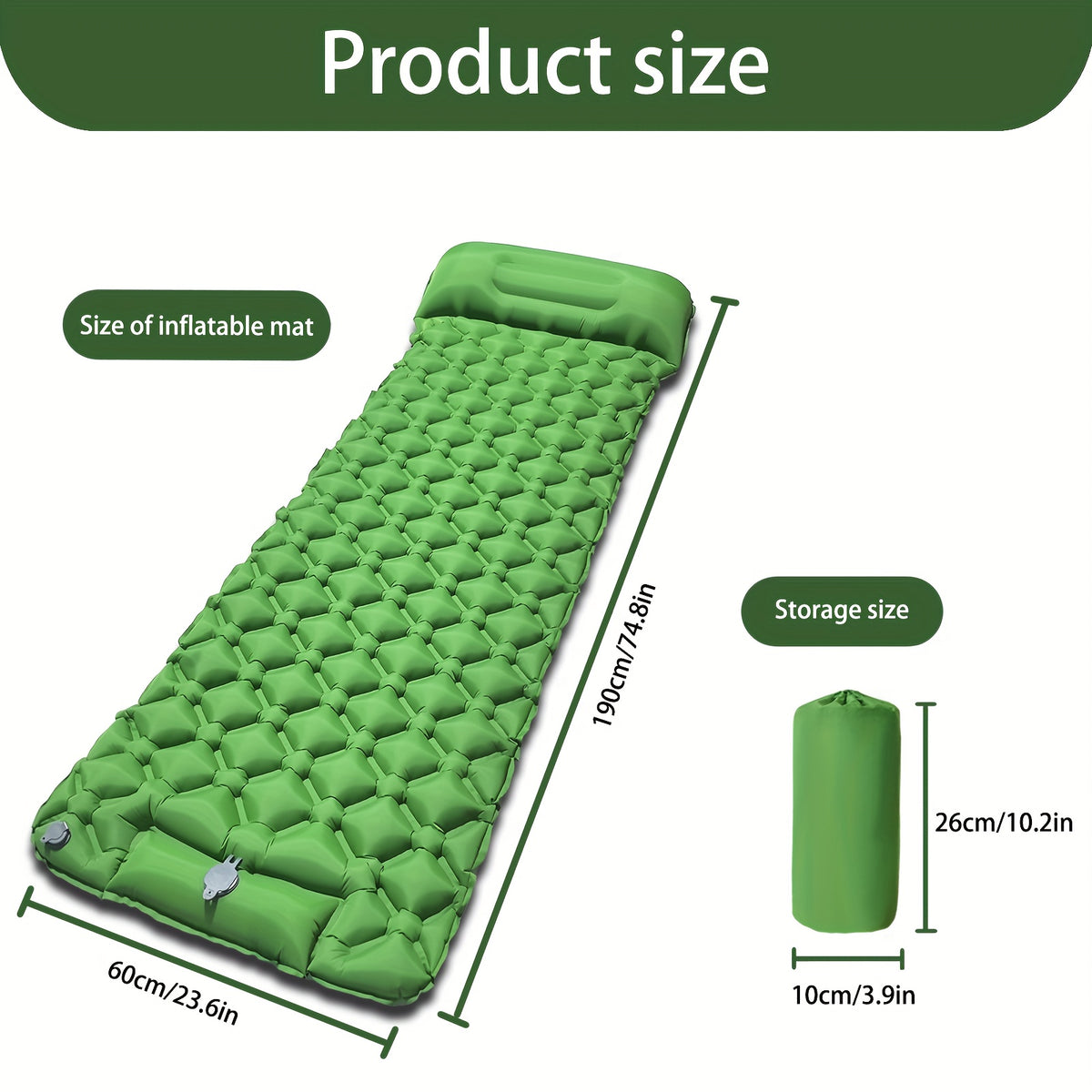NAPSORA - Inflatable Sleeping Pad for Fast Campsite Comfort