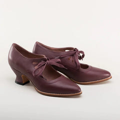 ELDOVRA - Edwardian Leather Heels for Comfortable All-Day Walking