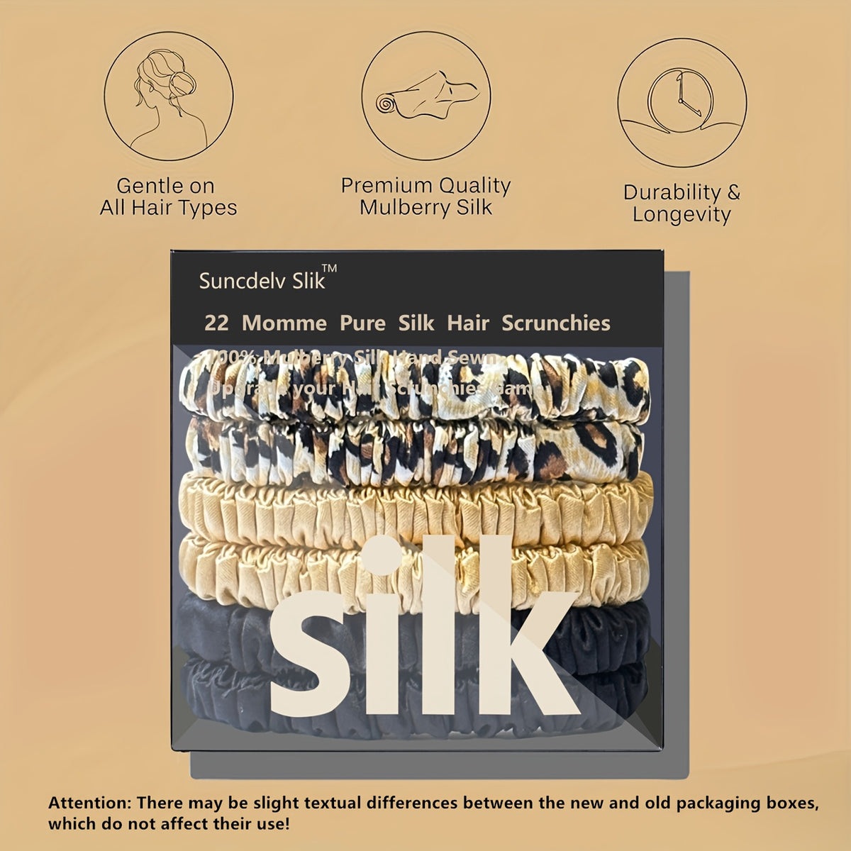 TRESYVA - Silk Scrunchie Set for Gentle, Friction-Reducing Styling