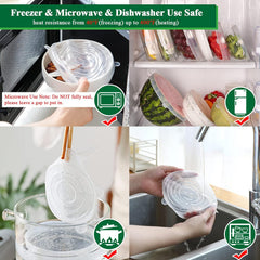 ECOCOVER - Stretchable Silicone Lids for Fresher Food Storage