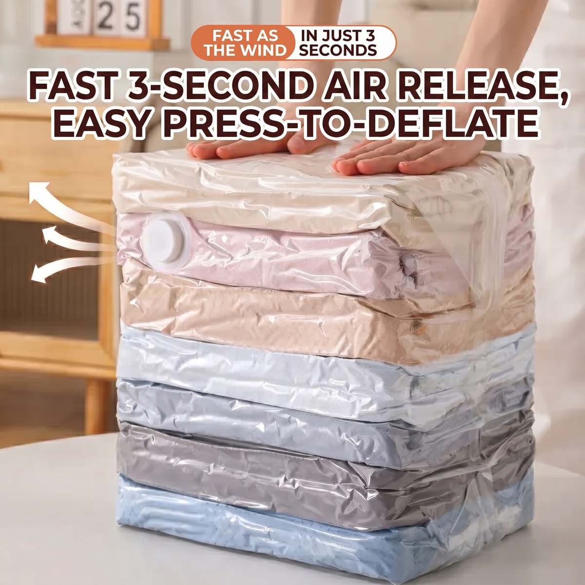 AERVIXA - Pump-Free Compression Bags for Space-Saving Storage