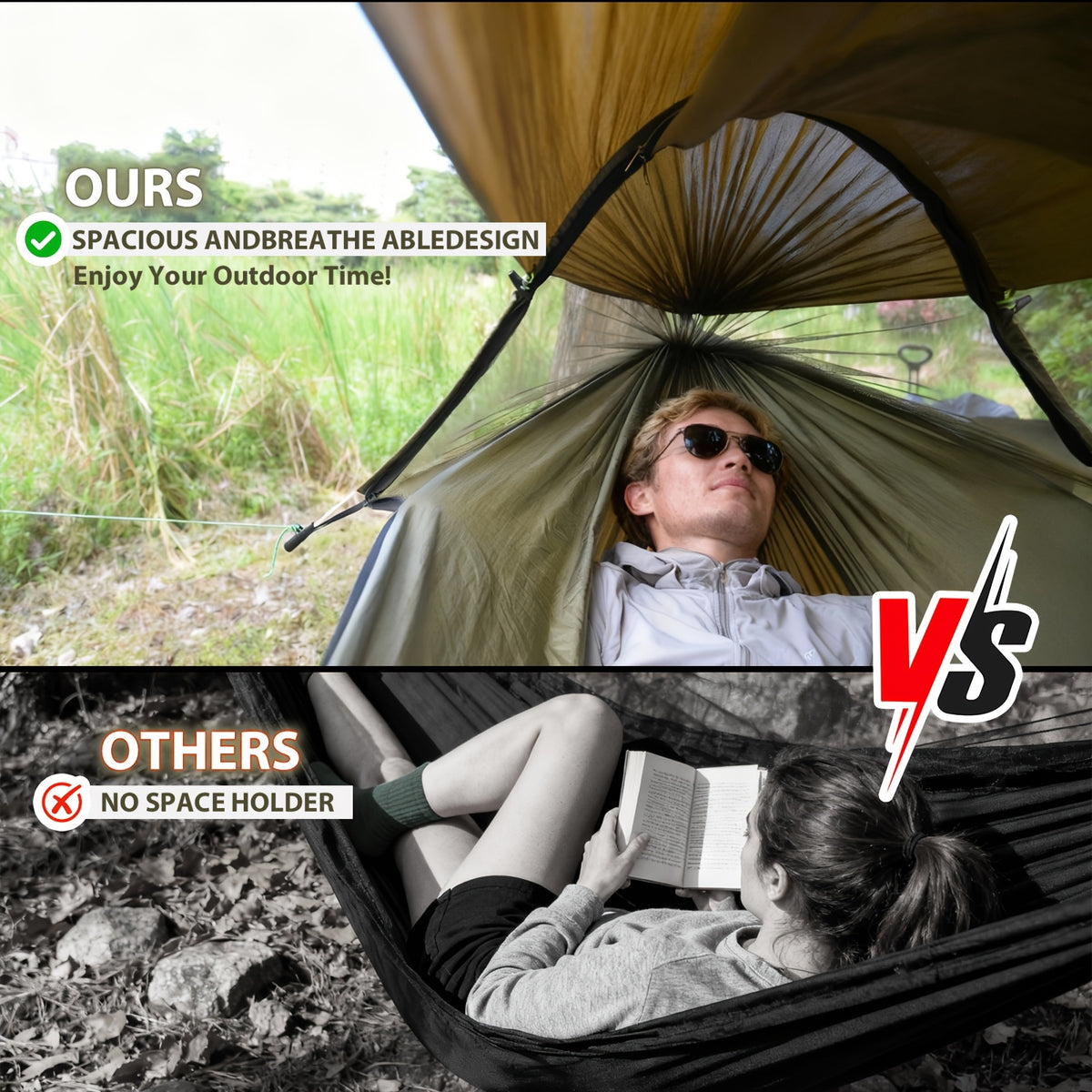 AERIVYN - 3-in-1 Camping Hammock for Sheltered Rest