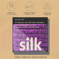 TRESYVA - Silk Scrunchie Set for Gentle, Friction-Reducing Styling