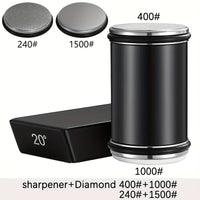 Schleifstein-Set DuoCut | Diamantstein mit Magnet-Halterung | 15° & 20° Schleifwinkel | Holz & Metall