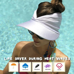 VYSOLAE - Ponytail Sun Visor for UPF 50+ Face Protection