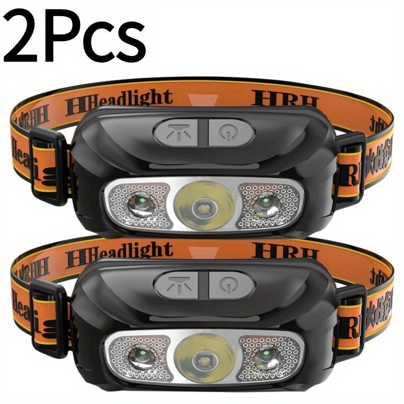 LUMZARO - Rechargeable LED Headlamp Set for Hands-Free Lighting