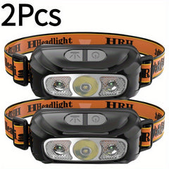 LUMZARO - Rechargeable LED Headlamp Set for Hands-Free Lighting