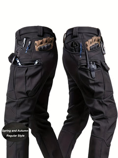 ROVEXIL - Men's Stretch Cargo Pants for Flexible Pocket Storage