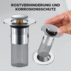 DRAIVEL - Polished Pop-Up Drain Stopper That Traps Hair and Prevents Clogs