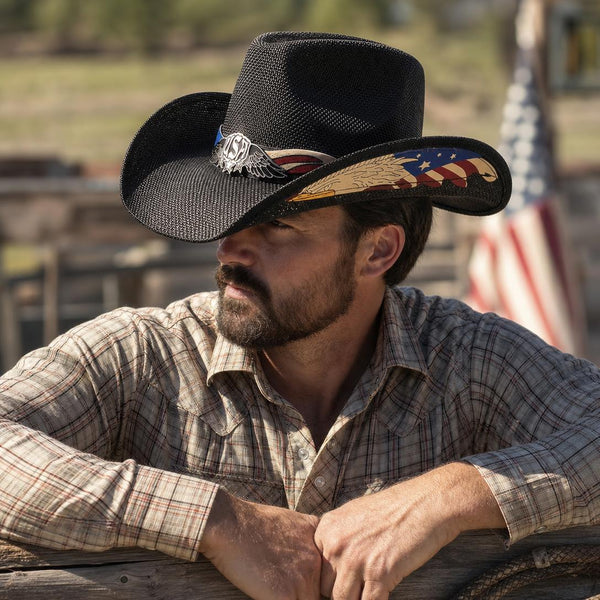 EAGLORY - Patriotic Cowboy Hat for Bold Anniversary Style