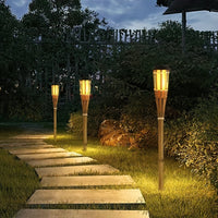 FLAMEGLOW – Solar Bamboo LED Lights for Outdoor Ambiance