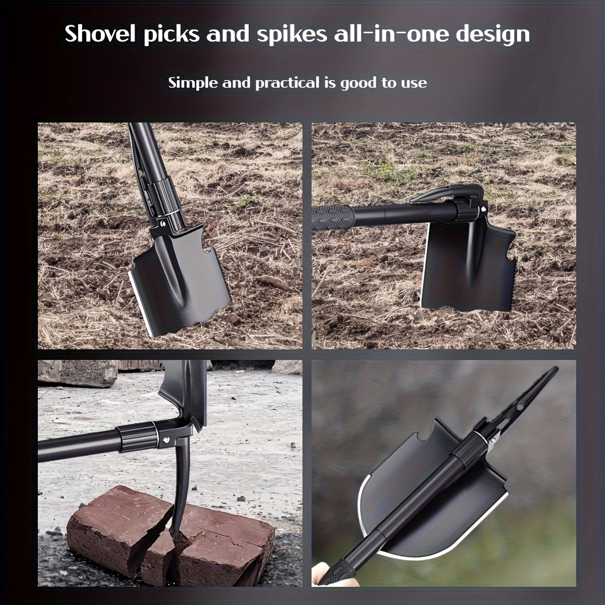FORGEWAY - Folding Survival Shovel for Campsite and Roadside Tasks