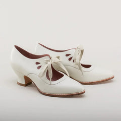 ELDOVRA - Edwardian Leather Heels for Comfortable All-Day Walking
