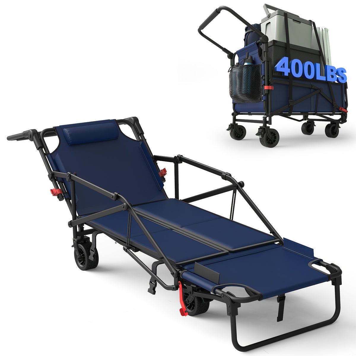 FOLVENA - Convertible Wagon Chair for Mobile Outdoor Comfort