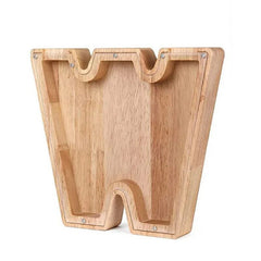 LETTRIVA - Wooden Letter Coin Bank for Visible Saving Progress