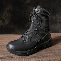 NORTIV 8 Men's Tactical Boot Waterproof Lightweight Comfortable Boots for Work Motorcycle Combat Boots Side Zipper Hiking Outdoor Climbing Activities All Day All Season Christmas Gifts