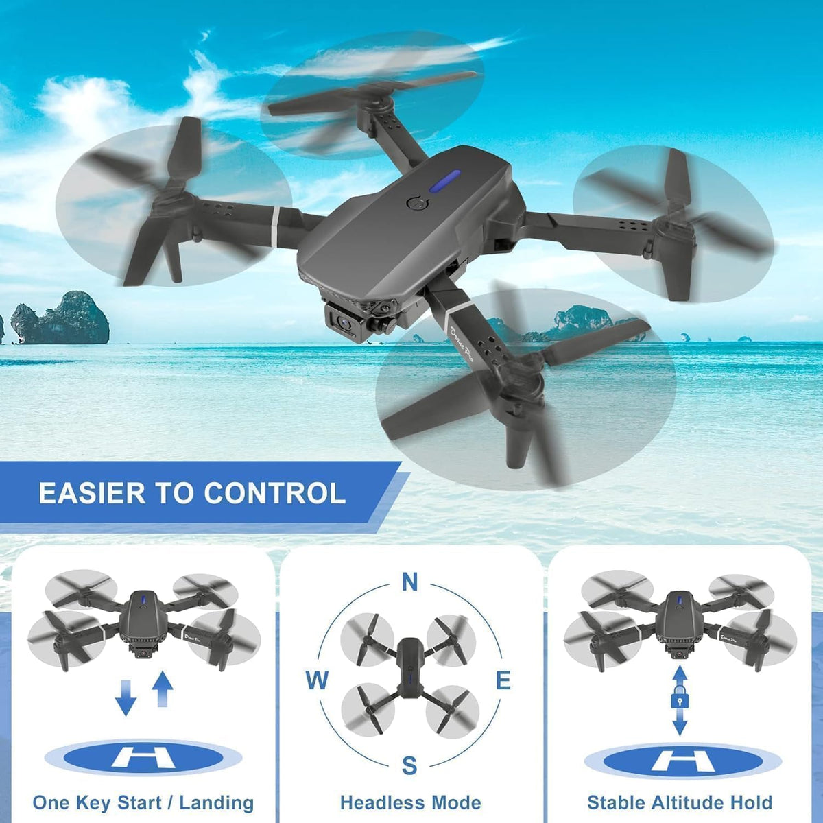 VAYLUNO - Foldable Camera Drone for Stable Aerial Views