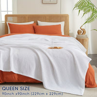 CLOUDWEAVE - Waffle Weave Throw for Softness and Sculptural Style