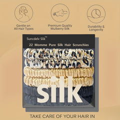 TRESYVA - Silk Scrunchie Set for Gentle, Friction-Reducing Styling
