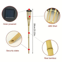 FLAMEGLOW – Solar Bamboo LED Lights for Outdoor Ambiance