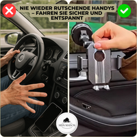 Handyhalterung Auto GripTech | Starke Saugnapf-Haftung | 360° Rotation | Einhandbedienung