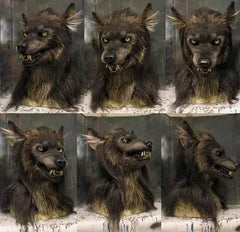 LUPHORA - LED Werewolf Mask with Glowing Eyes and Movable Ears