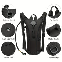 Hydration Backpack with 101.44oz Water Bladder - Tactical Water Bag Lightweight WithAdjustable Straps, Large Capacity for Hiking, Biking, Running & Climbing, Black, HikingBackpack