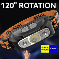 LUMZARO - Rechargeable LED Headlamp Set for Hands-Free Lighting