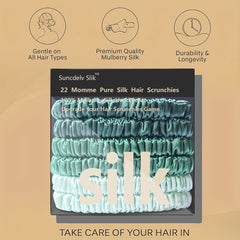TRESYVA - Silk Scrunchie Set for Gentle, Friction-Reducing Styling