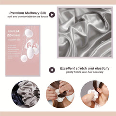 TRESYVA - Silk Scrunchie Set for Gentle, Friction-Reducing Styling